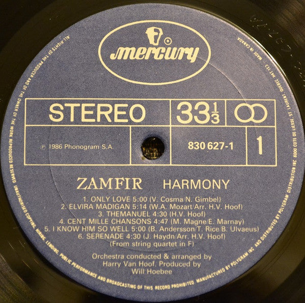Zamfir* : Harmony (LP, Album)