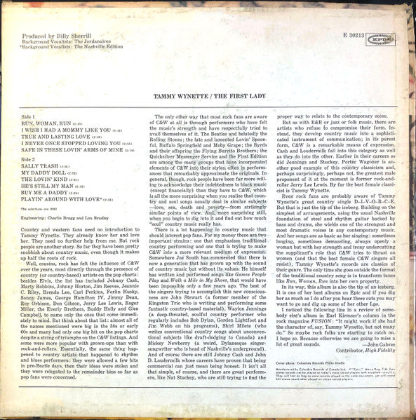 Tammy Wynette : The First Lady (LP, Album)
