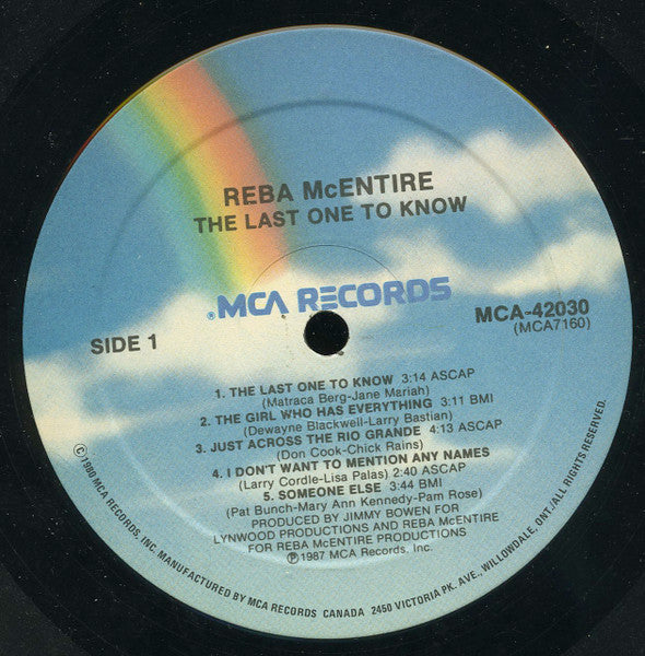 Reba McEntire : The Last One To Know (LP, Album)