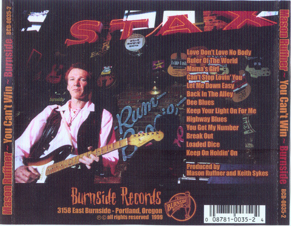 Mason Ruffner : You Can't Win (CD, Album)