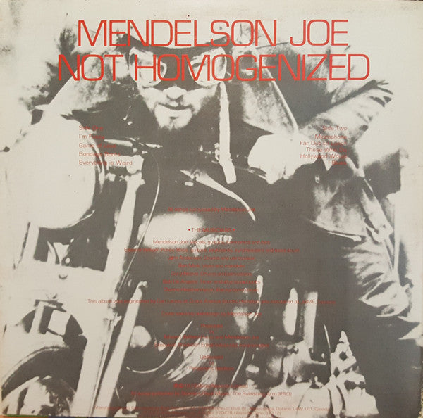 Mendelson Joe : Not Homogenized (LP, Album)