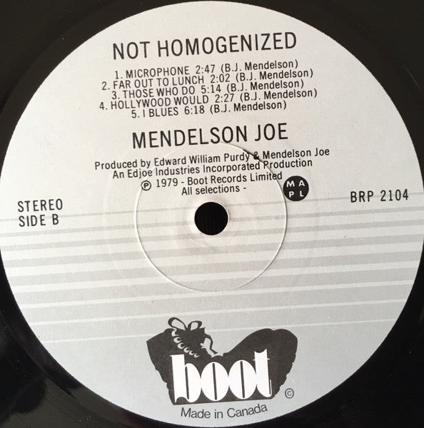 Mendelson Joe : Not Homogenized (LP, Album)
