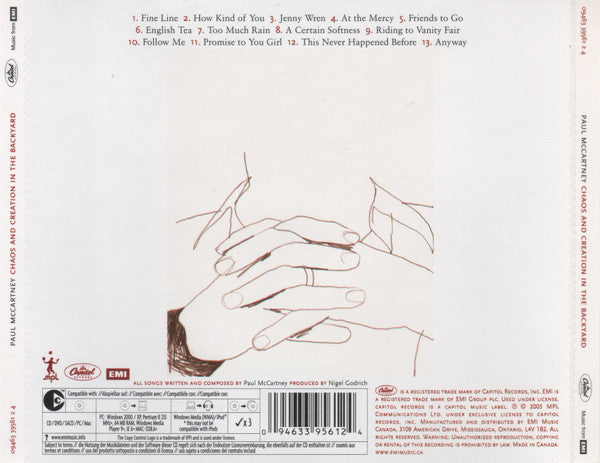 Paul McCartney : Chaos And Creation In The Backyard (CD, Album, Copy Prot.)