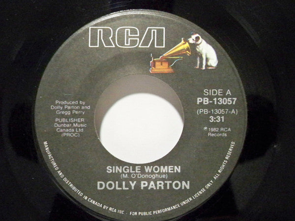 Dolly Parton : Single Women / Barbara On Your Mind (7")