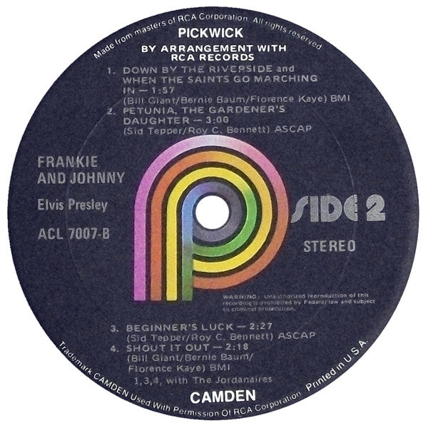 Elvis* : Frankie & Johnny (LP, Album, RE)
