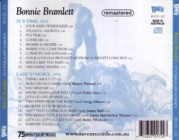 Bonnie Bramlett : It's Time / Lady's Choice (CD, Comp, RM)