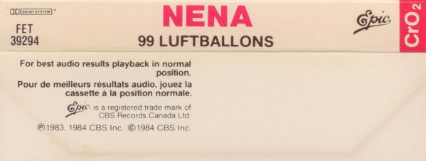 Nena : 99 Luftballons (Cass, Album, CrO)