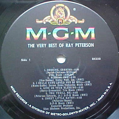 Ray Peterson : The Very Best Of Ray Peterson (LP, Comp, Mono)