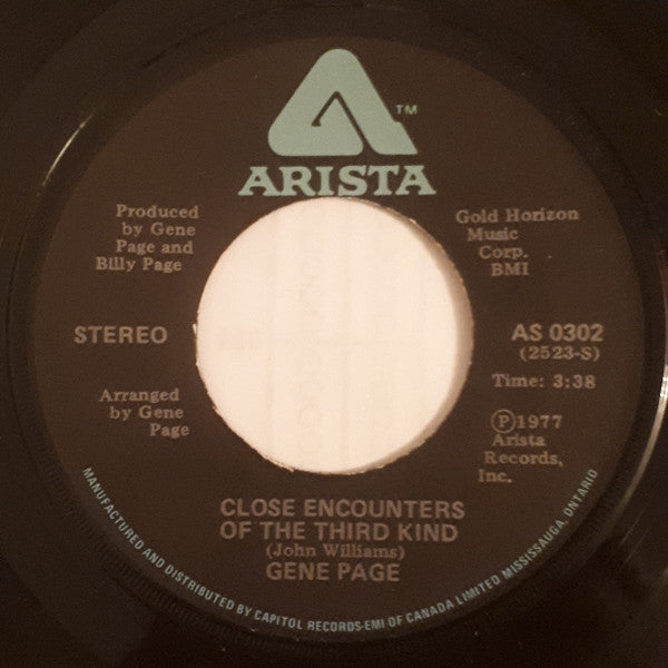 Gene Page : Close Encounters Of The Third Kind (7")