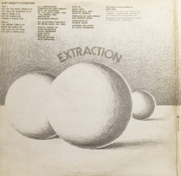 Gary Wright : Gary Wright's Extraction (LP, Album, Gat)