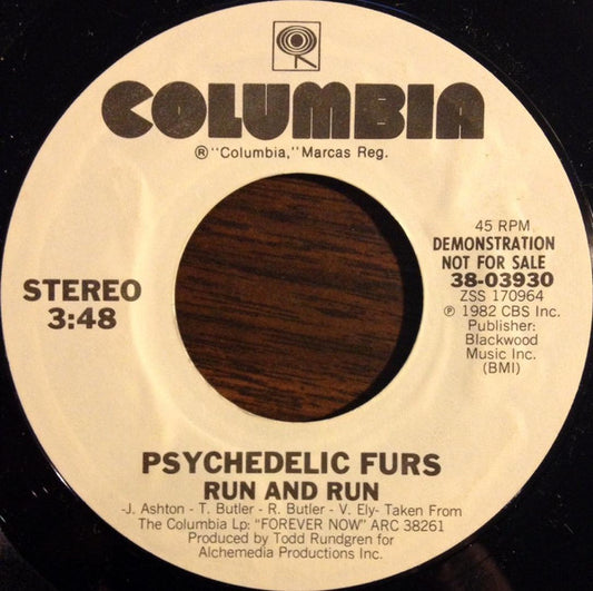 The Psychedelic Furs : Run And Run (7", Promo)