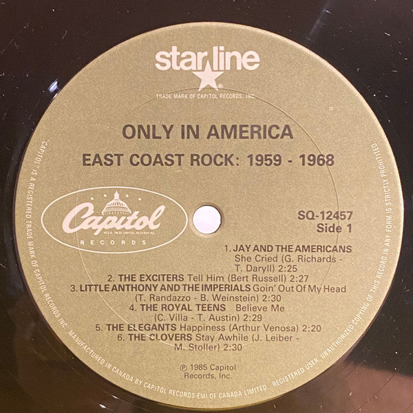 Various : Only In America East Coast Rock 1959-1968 (LP, Comp)