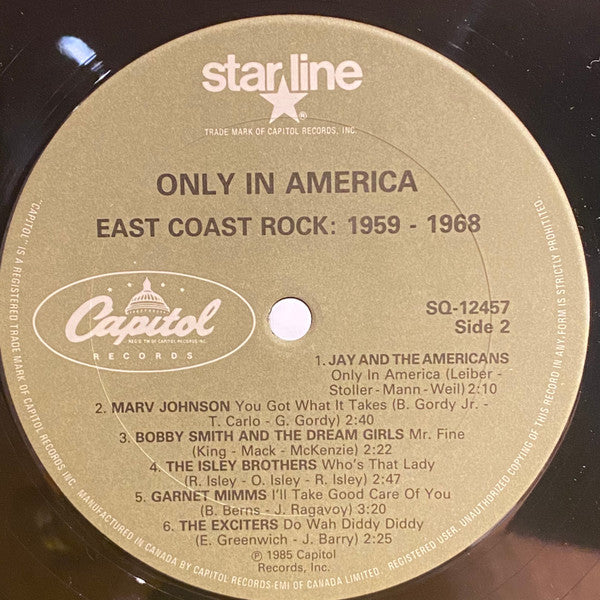Various : Only In America East Coast Rock 1959-1968 (LP, Comp)