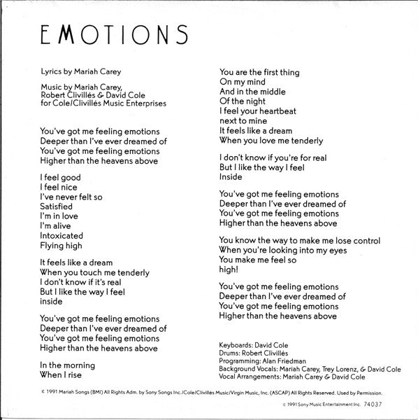 Mariah Carey : Emotions (CD, Maxi)