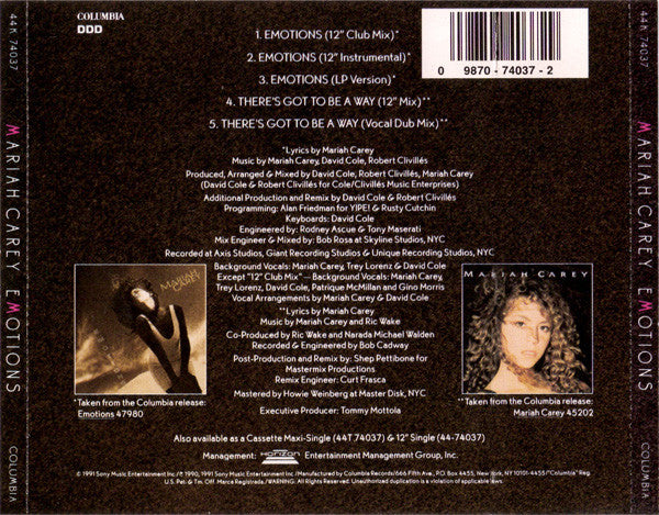 Mariah Carey : Emotions (CD, Maxi)