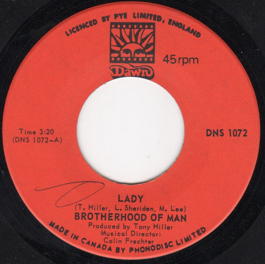 Brotherhood Of Man : Lady (7", Single)
