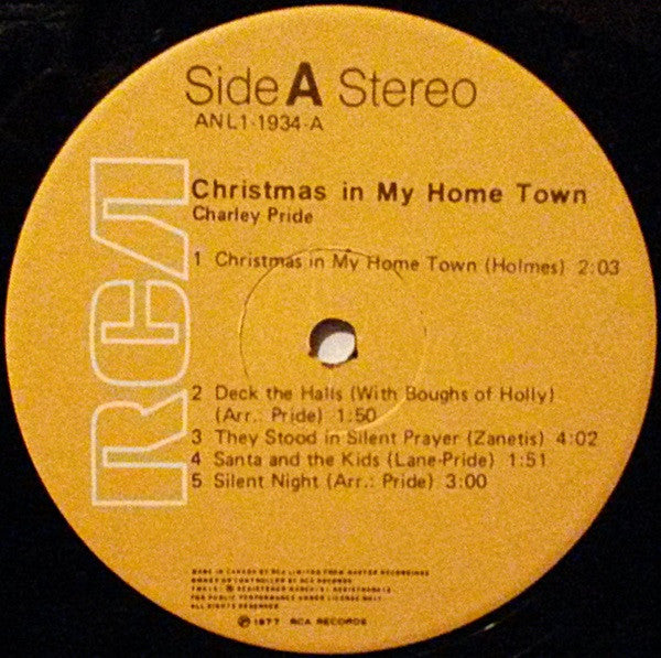 Charley Pride : Christmas In My Home Town (LP, Album)