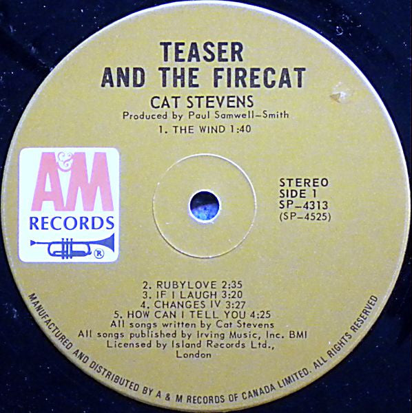 Cat Stevens : Teaser And The Firecat (LP, Album, Gat)