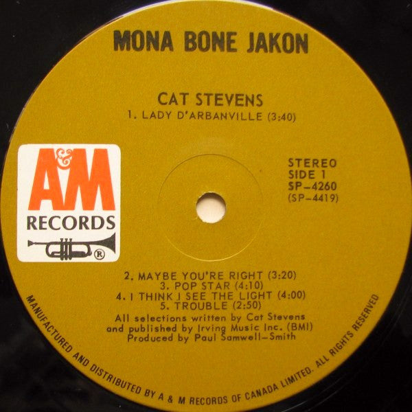Cat Stevens : Mona Bone Jakon (LP, Album)