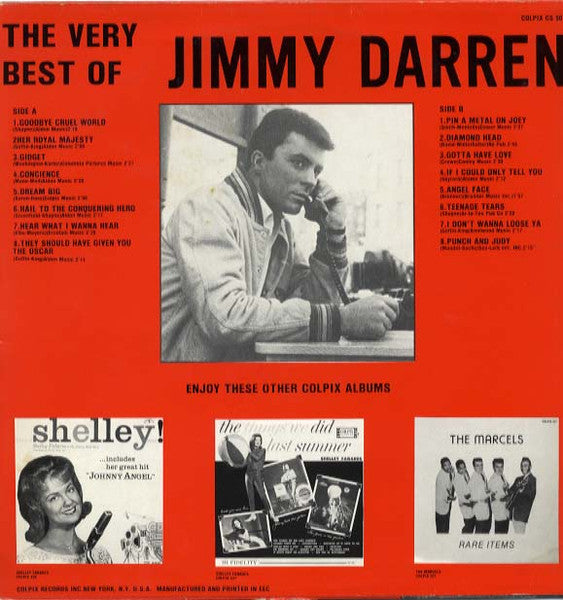 Jimmy Darren* : The Very Best Of Jimmy Darren (LP, Comp)