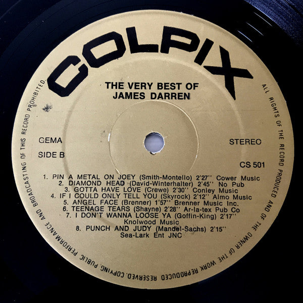Jimmy Darren* : The Very Best Of Jimmy Darren (LP, Comp)