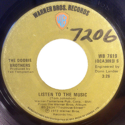 The Doobie Brothers : Listen To The Music (7", Single)
