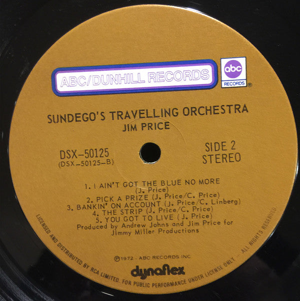 Jim Price : Sundego's Travelling Orchestra (LP, Album)