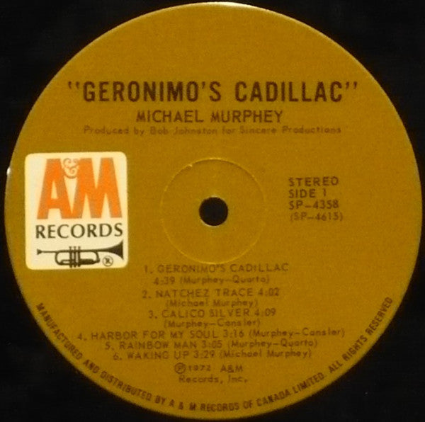 Michael Murphey* : Geronimo's Cadillac (LP, Album, Gat)