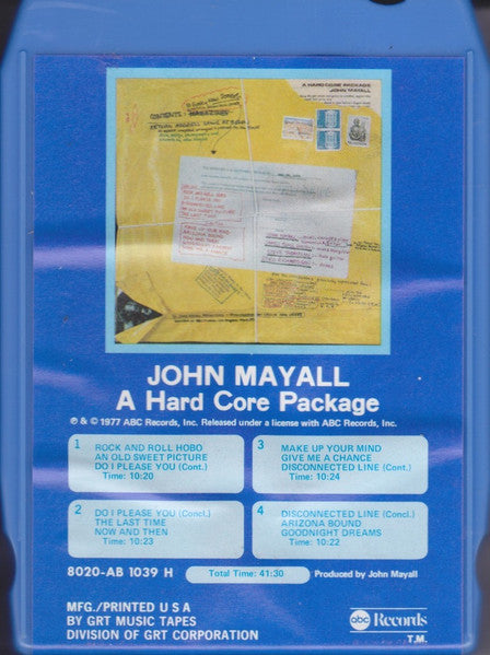 John Mayall : A Hard Core Package (8-Trk, Album)