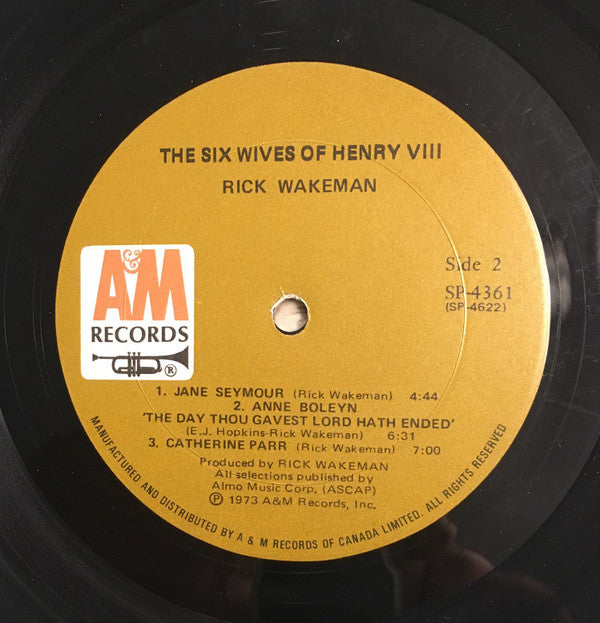 Rick Wakeman : The Six Wives Of Henry VIII (LP, Album, Gat)