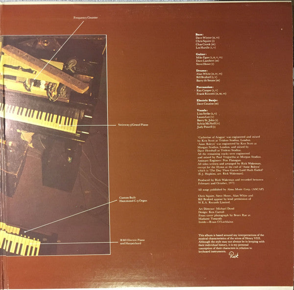 Rick Wakeman : The Six Wives Of Henry VIII (LP, Album, Gat)