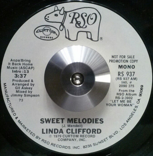 Linda Clifford : Sweet Melodies  (7", Single, Mono, Promo, 73)