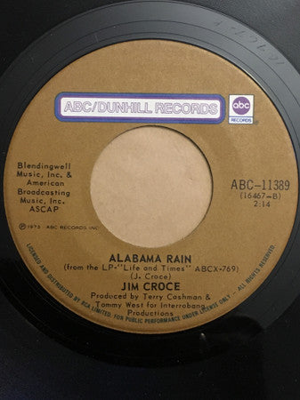 Jim Croce : I Got A Name / Alabama Rain (7", Single)