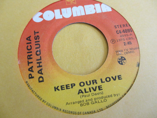 Patricia Dahlquist : Keep Our Love Alive (7", Single)
