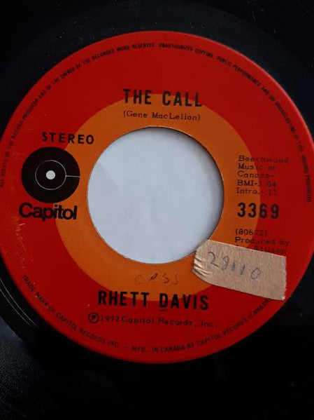 Rhett Davis (2) : The Call (7", Single)