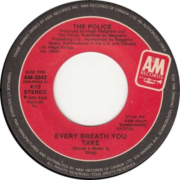 The Police : Every Breath You Take (7", Single)