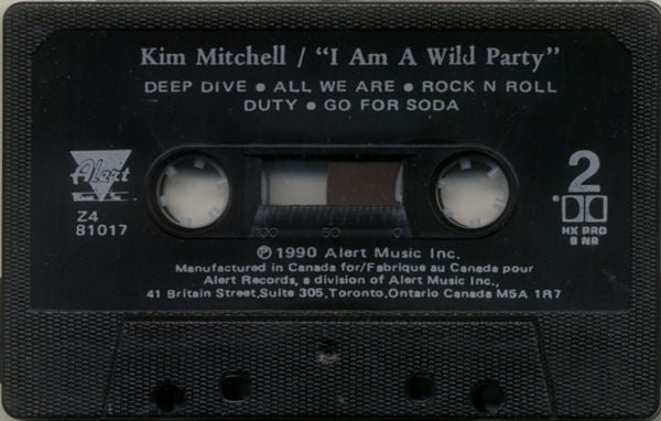 Kim Mitchell : I Am A Wild Party (Live) (Cass, Album, Dol)