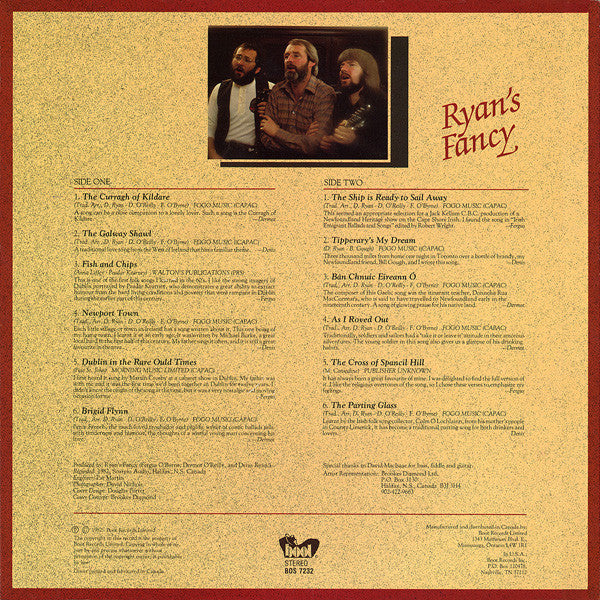 Ryan's Fancy : Irish Love Songs (LP, Album)