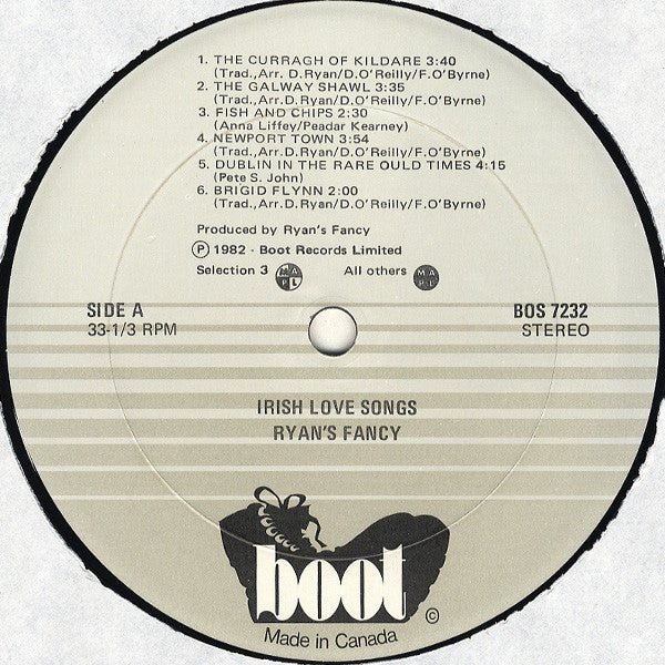 Ryan's Fancy : Irish Love Songs (LP, Album)