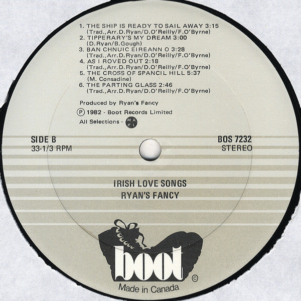 Ryan's Fancy : Irish Love Songs (LP, Album)
