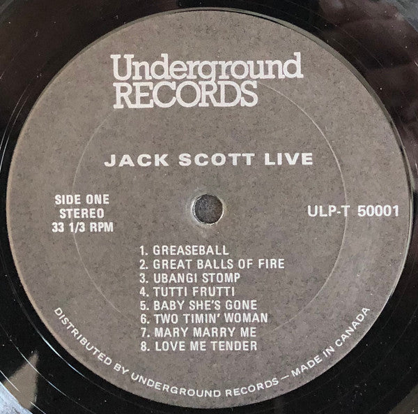 Jack Scott : Live At The Edge (LP, Album)