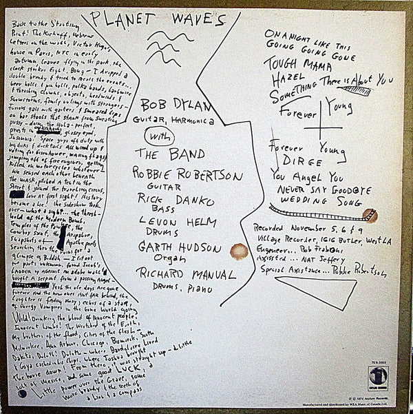 Bob Dylan : Planet Waves (LP, Album)