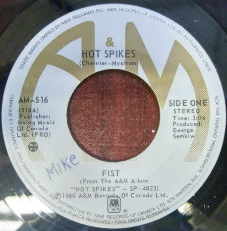 Fist : Hot Spikes (7", Single)