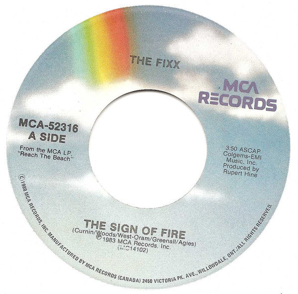 The Fixx : The Sign Of Fire (7", Single)