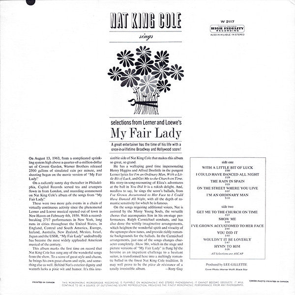 Nat King Cole : My Fair Lady (LP, Album, Mono)