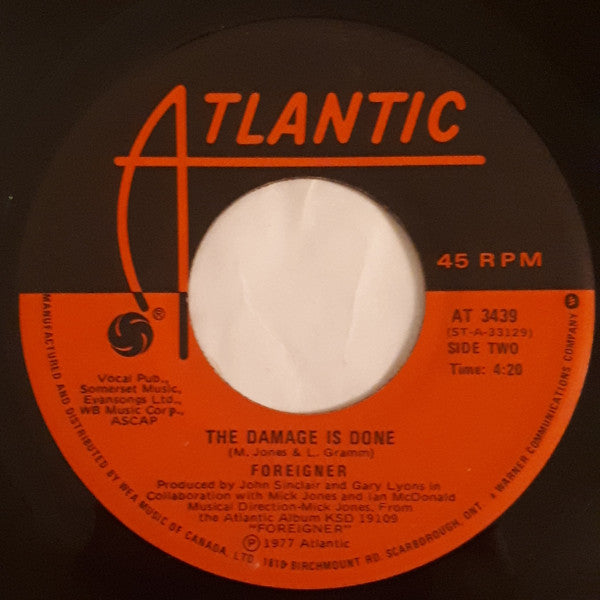 Foreigner : Long, Long Way From Home (7", Single)