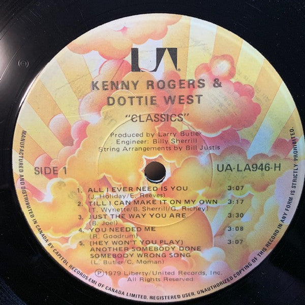 Kenny Rogers & Dottie West : Classics (LP, Album)