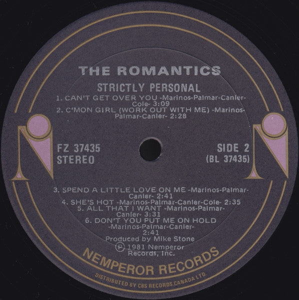 The Romantics : Strictly Personal (LP, Album)