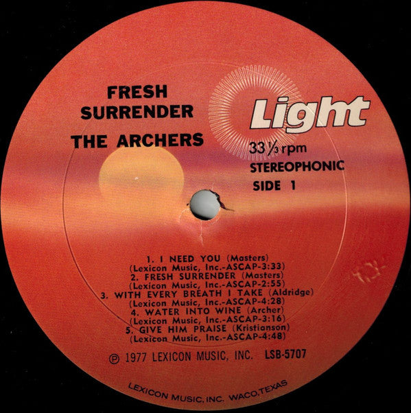 The Archers (3) : Fresh Surrender (LP, Album)