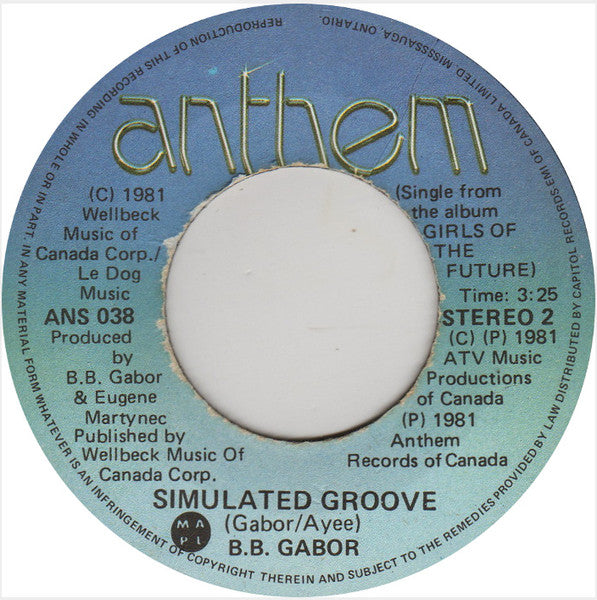 BB Gabor : Jealous Girl (7", Single)
